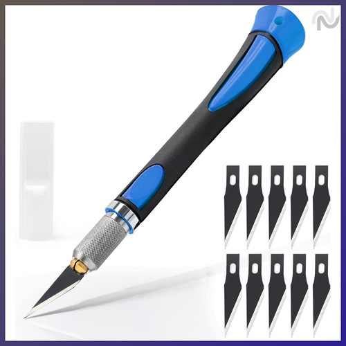 Bastelmesser set mit softgriff - set,